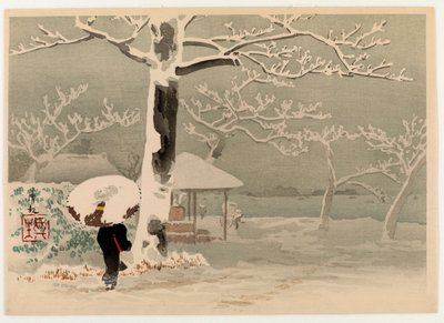 Neige à la rivière Sumida, vers 1930 - Kobayashi Kiyochika